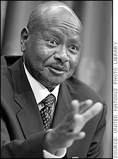 President of Uganda Yoweri Museveni