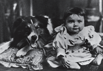 Cecil B. Hepworth's family starring in his own Rescued by Rover (1905)