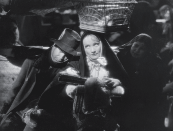 Shimmering black and white: still with Marlene Dietrich from The Devil Is a Woman.