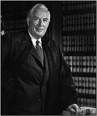 Chief Justice Warren E Burger's official portrait by photographer Robert Oaks.