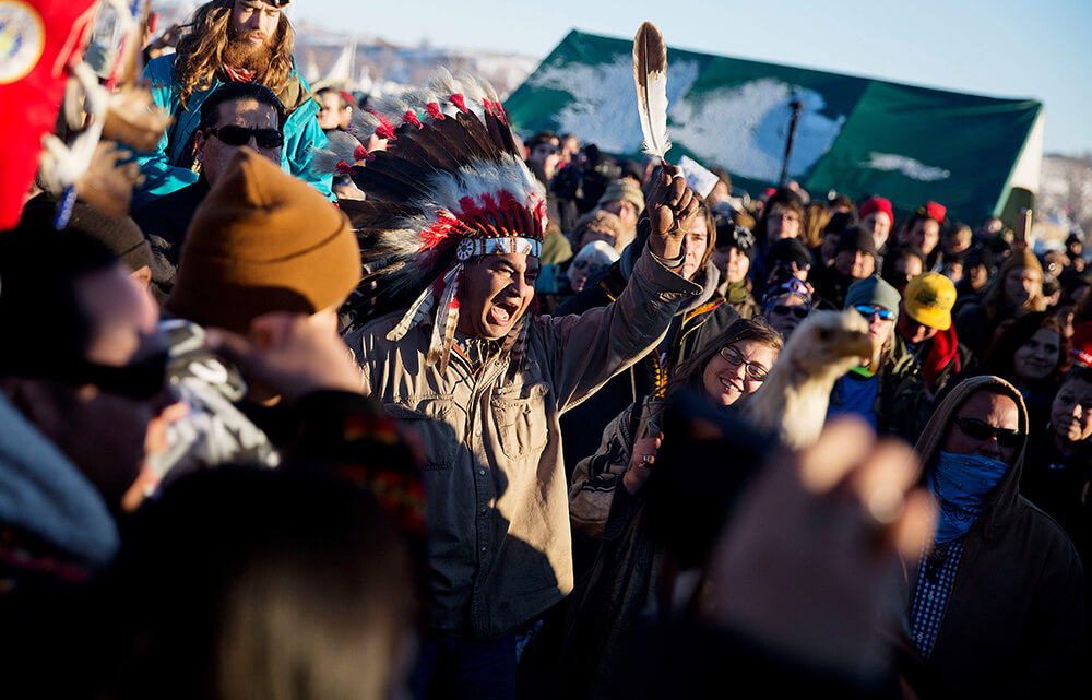 Image of celebrating protesters