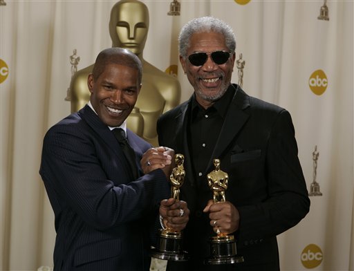 Jamie Foxx and Morgan Freeman