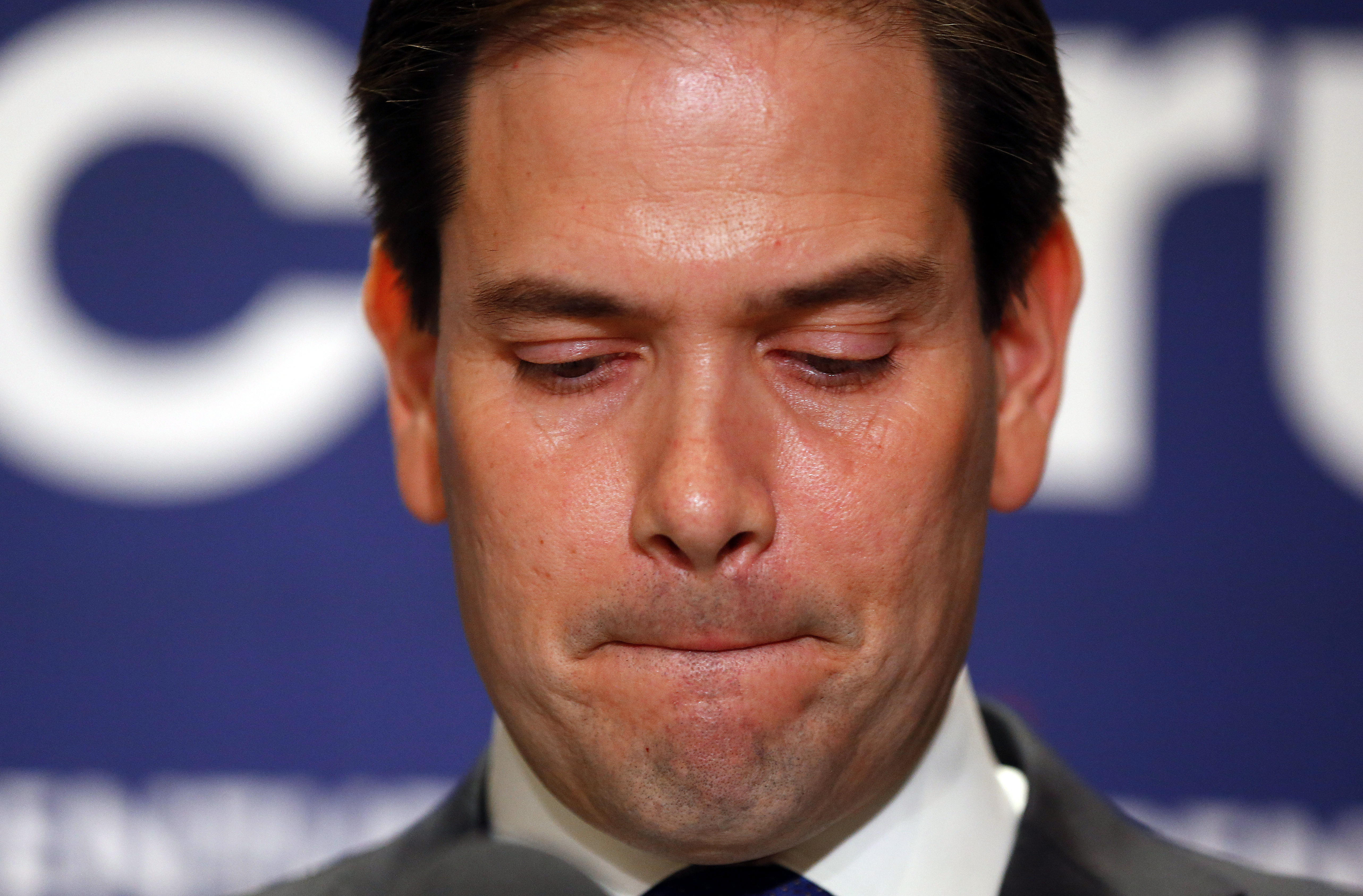 close up of rubio during speech