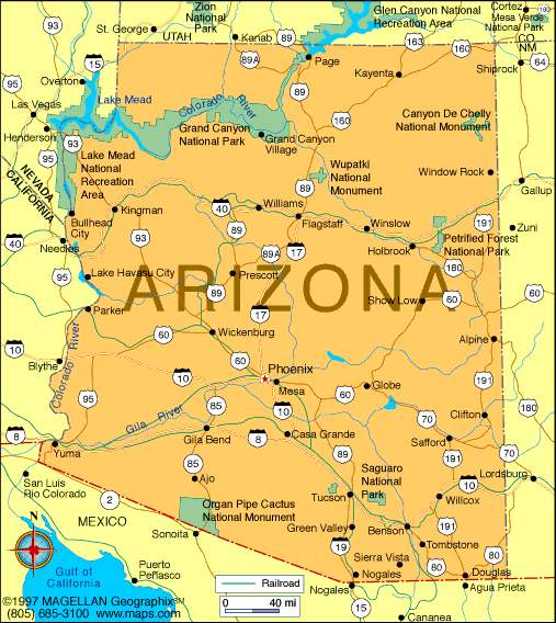 Map of Arizona