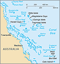 Map of Coral Sea Islands