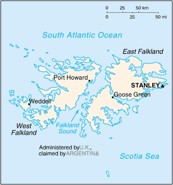 Map of Falkland Islands