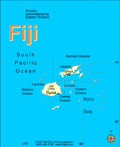 Map of Fiji