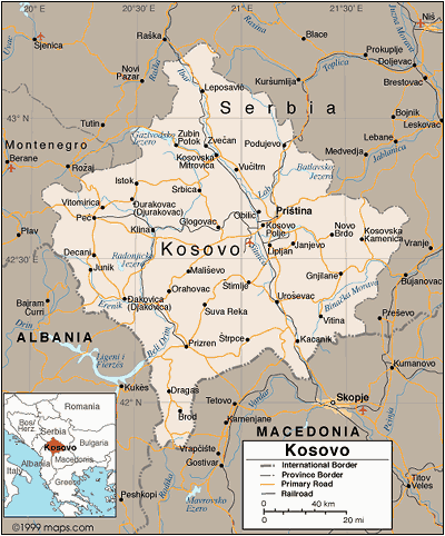 Kosovo map