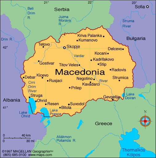 map of Macedonia