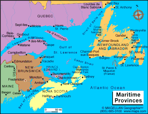 Map of Nova Scotia