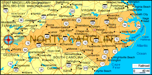 Map of North Carolina