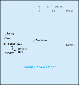 Map of Pitcairn Islands