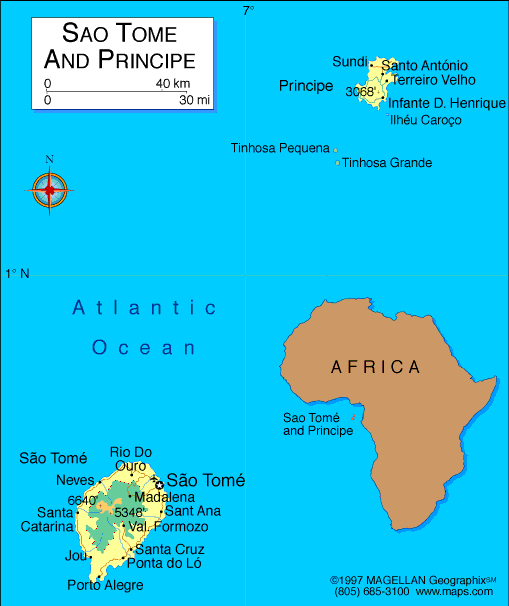 Map of Sao Tome and Principe