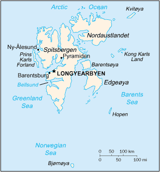 Map of Svalbard