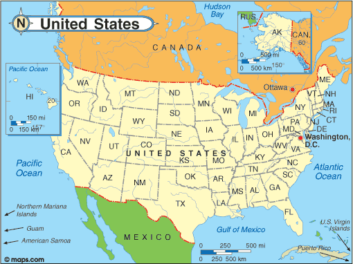 Map of United States