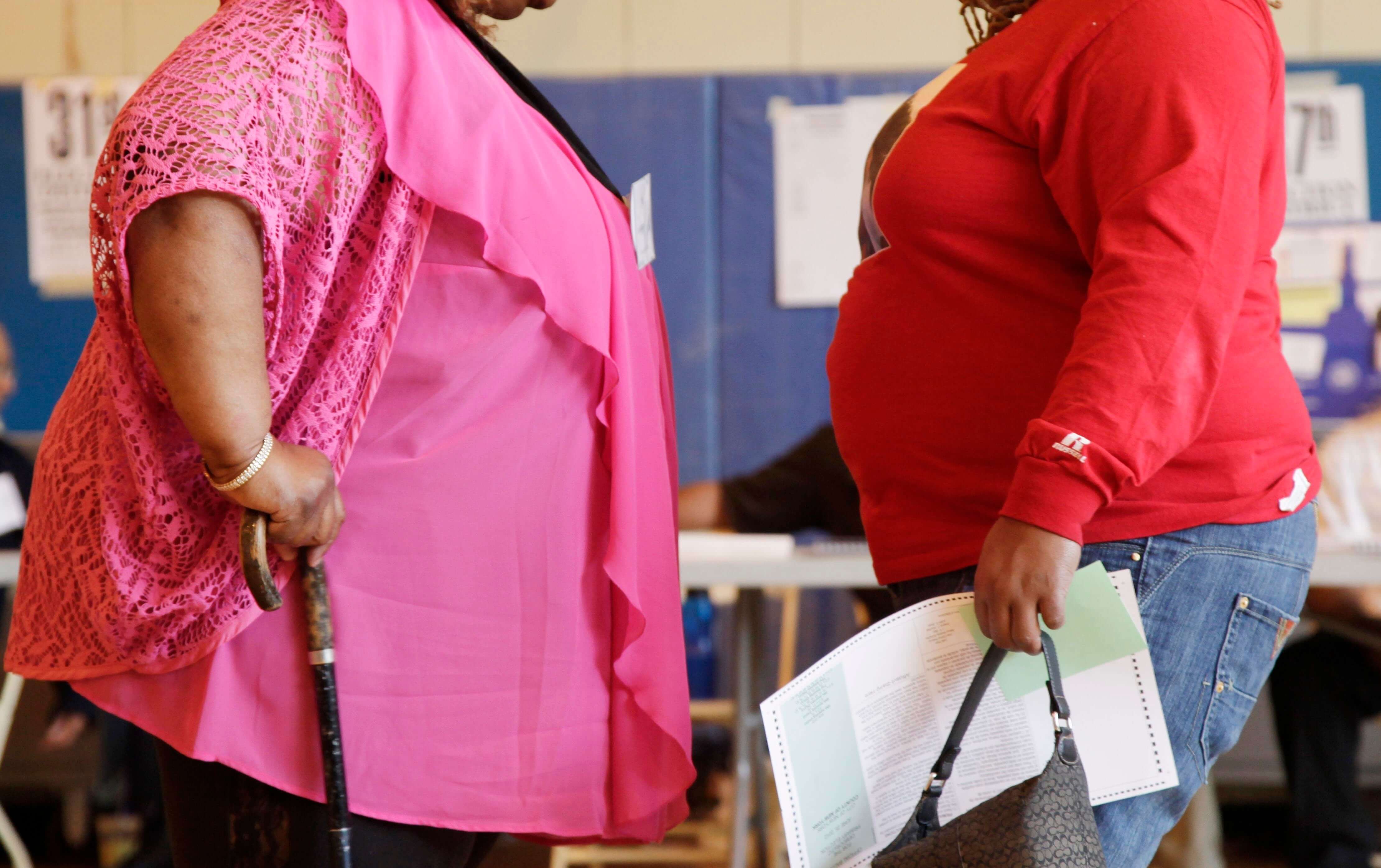 image of two women talking