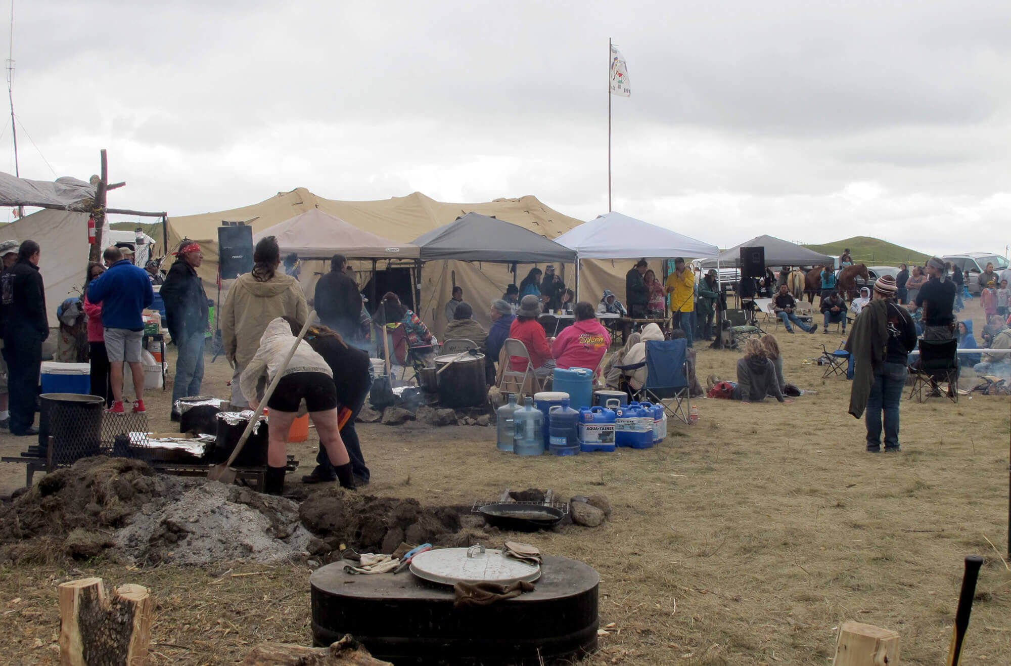 Protesters of the Dakota Access Pipeline in North Dakota