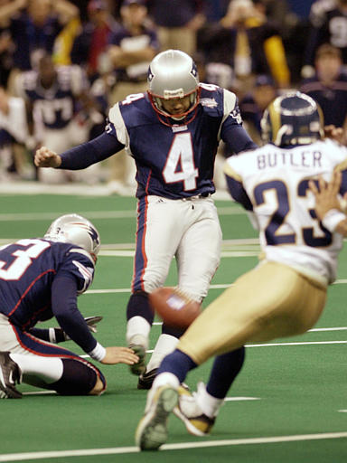 Super Bowl XXVI Patriots Adam Vinatieri