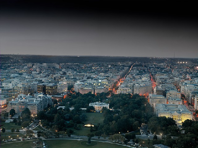 White House at dusk, by Carol Highsmith