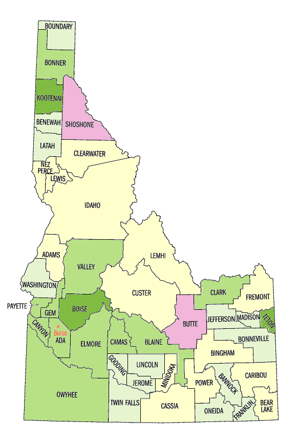  Population, percent change, 1990 to 2000