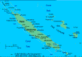 Map of New Caledonia and Dependencies