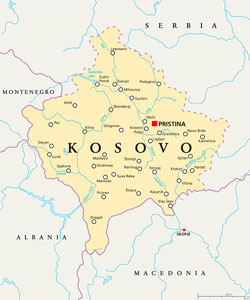 Map of Kosovo