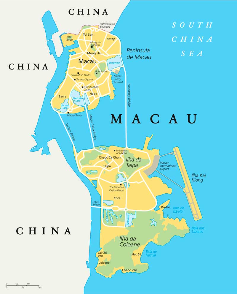 Map of Macau