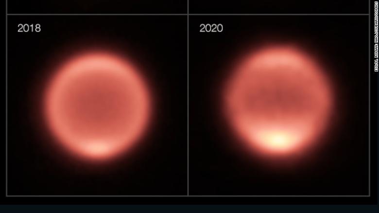 Neptune Temperature Shifts