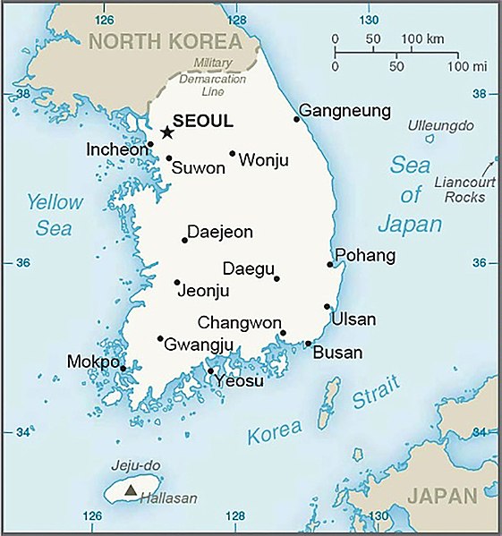 Map of South Korea