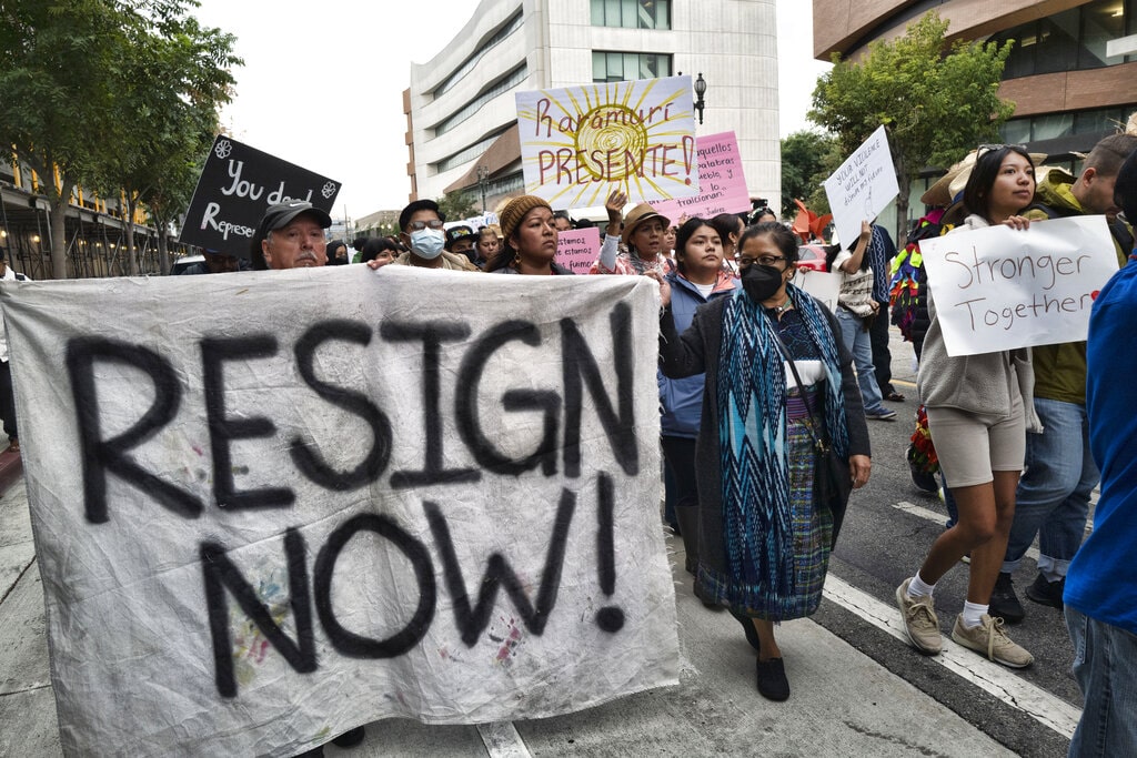 LA Council Racism Protest