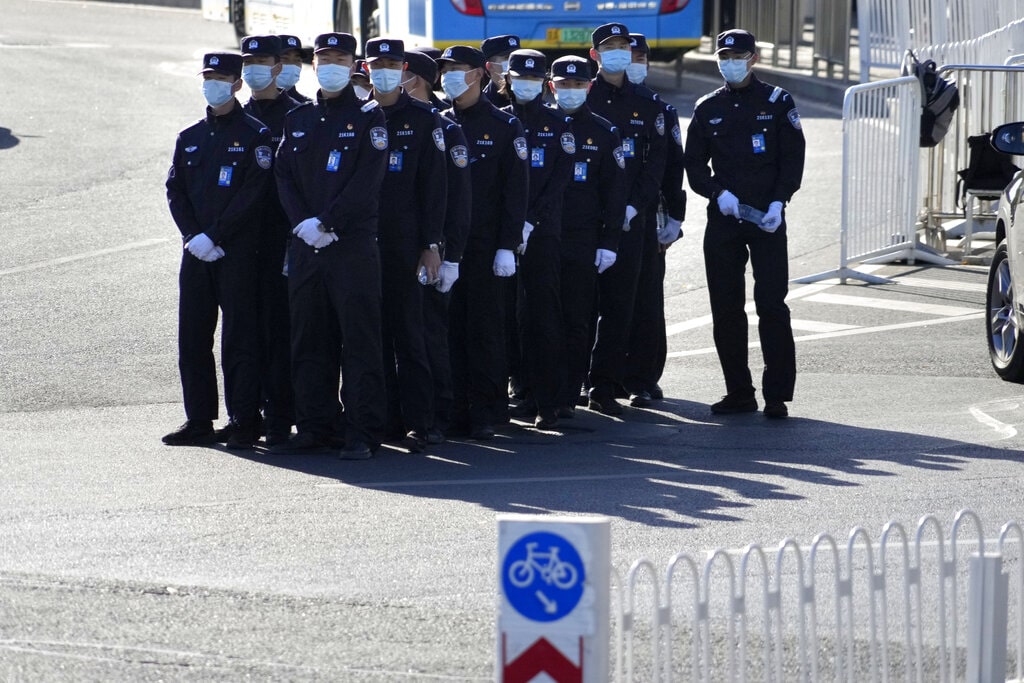 Chinese police officers