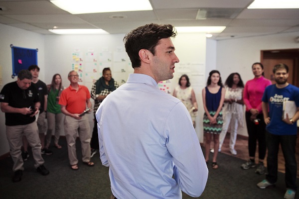 Jon Ossoff Speaks to Volunteers