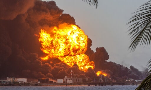 Cuban oil fire