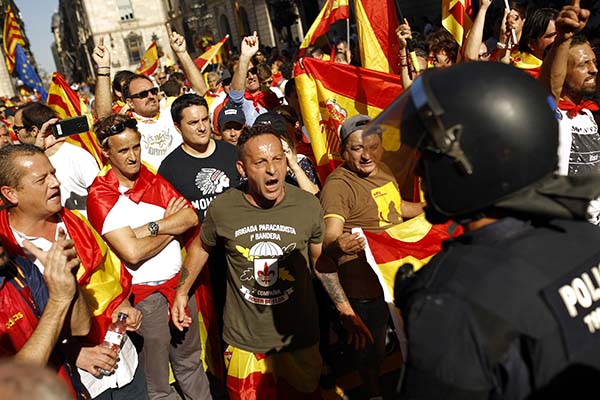 Protests Against Independence in Catalonia