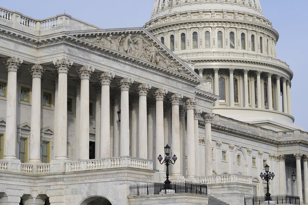 The U.S. House of Representatives and the U.S. Capitol Dome are seen on Capitol Hill in Washington, Wednesday, Jan. 11, 2023. 