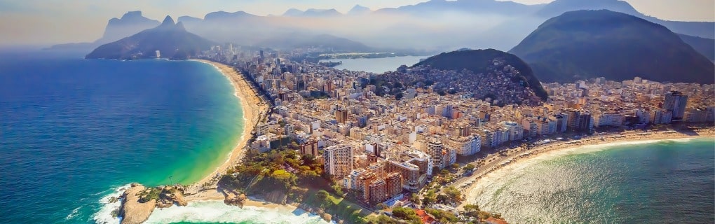 Copacabana Beach and Ipanema beach