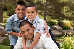 Father's Day - Father and Sons in a park