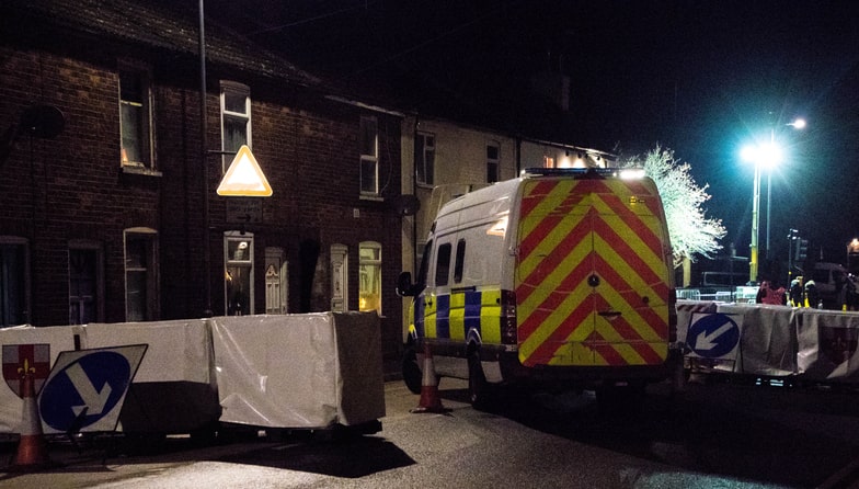 Security van at night