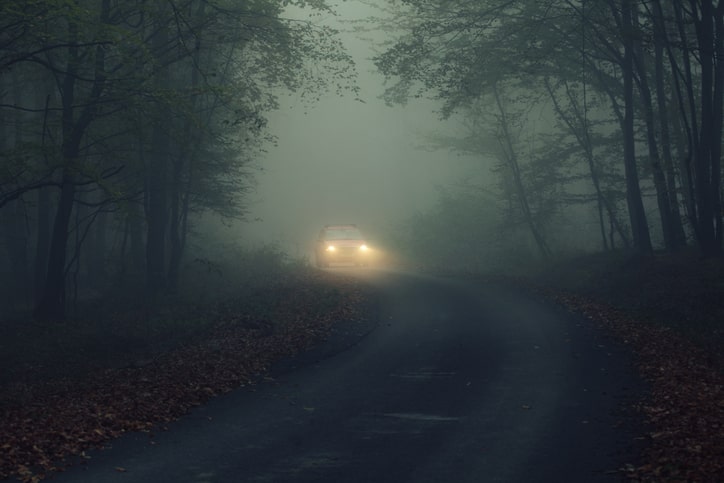 Foggy road