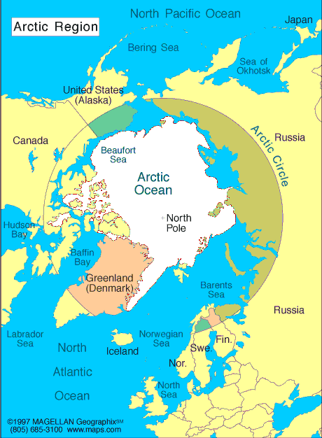 Map of the Arctic