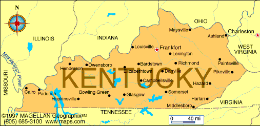 Map of Kentucky