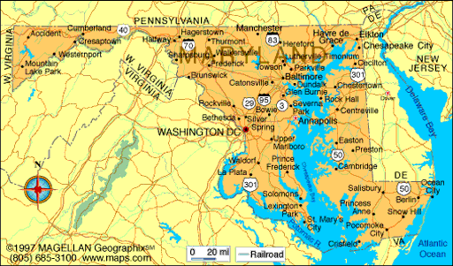 Map of Maryland