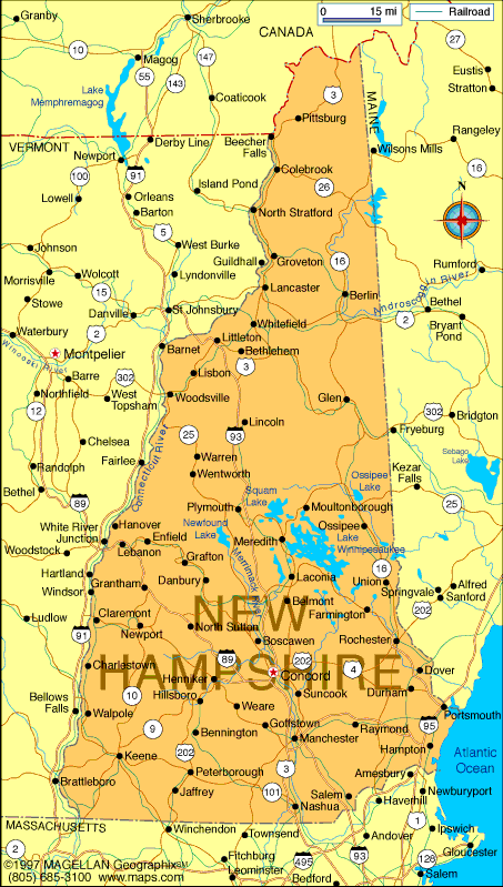 Map of New Hampshire