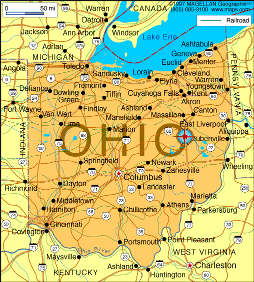 Map of Ohio