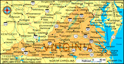 Map of Virginia