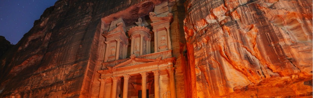 Petra by night, Jordan