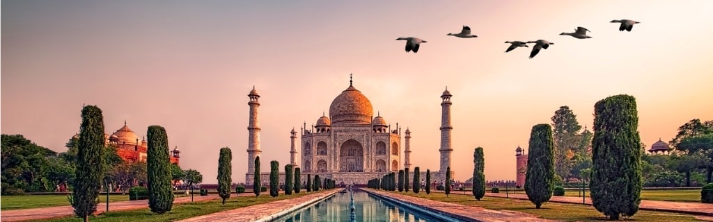 Taj Mahal mausoleum in Agra