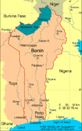 Map of Benin