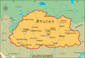 Map of Bhutan