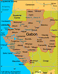 Map of Gabon